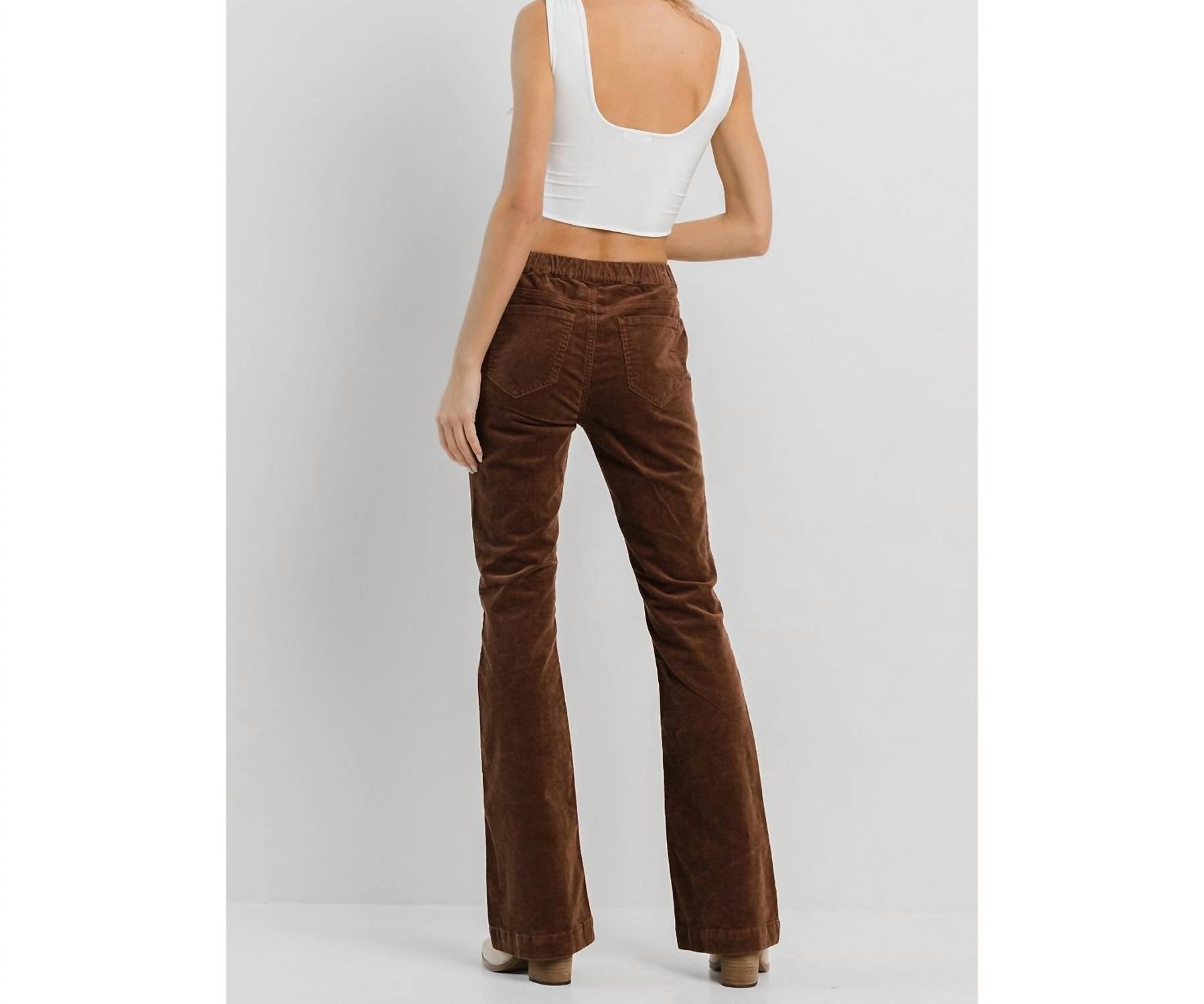 Jelly Jeans - Corduroy Flare Pull On Pants