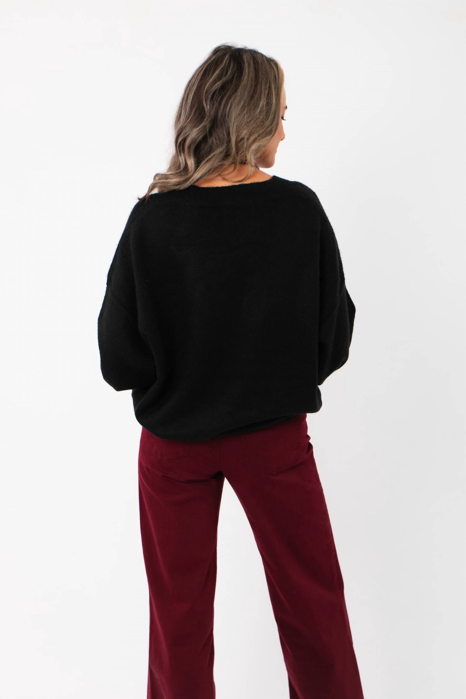 Hyfve - Olivia Oversized V-neck Sweater