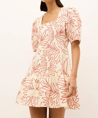 Marie Oliver Temma Dress in tigerlily - women's dress - detail view