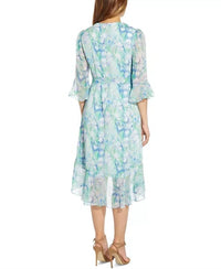 Adrianna Papell - Printed Chiffon Wrap Dress