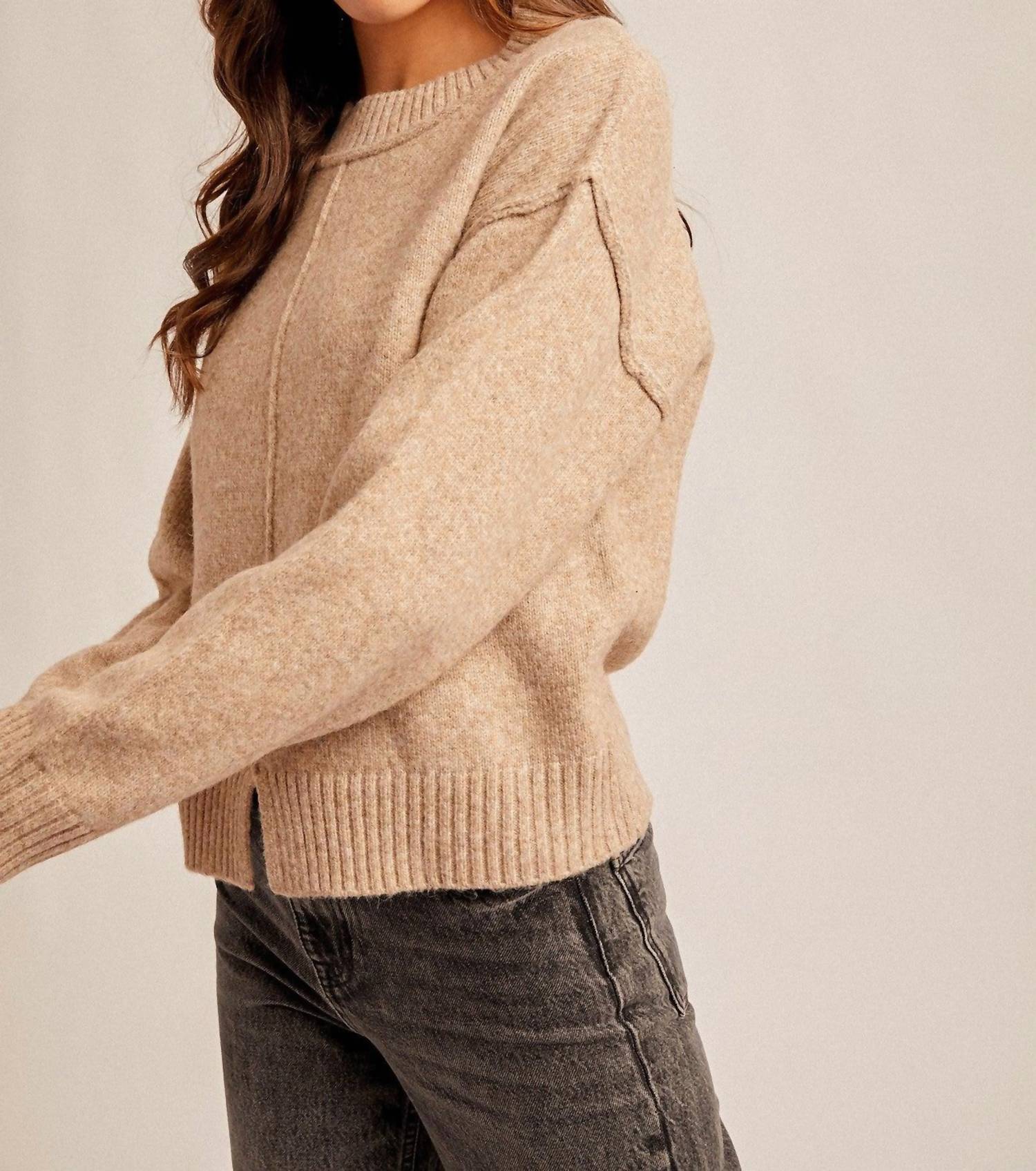 Hem & Thread - Josie Center Seam Slit Front Sweater