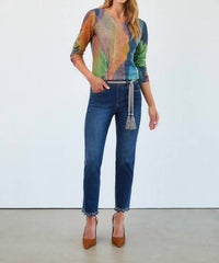 Fdj - Long-sleeve Notch Neck Top