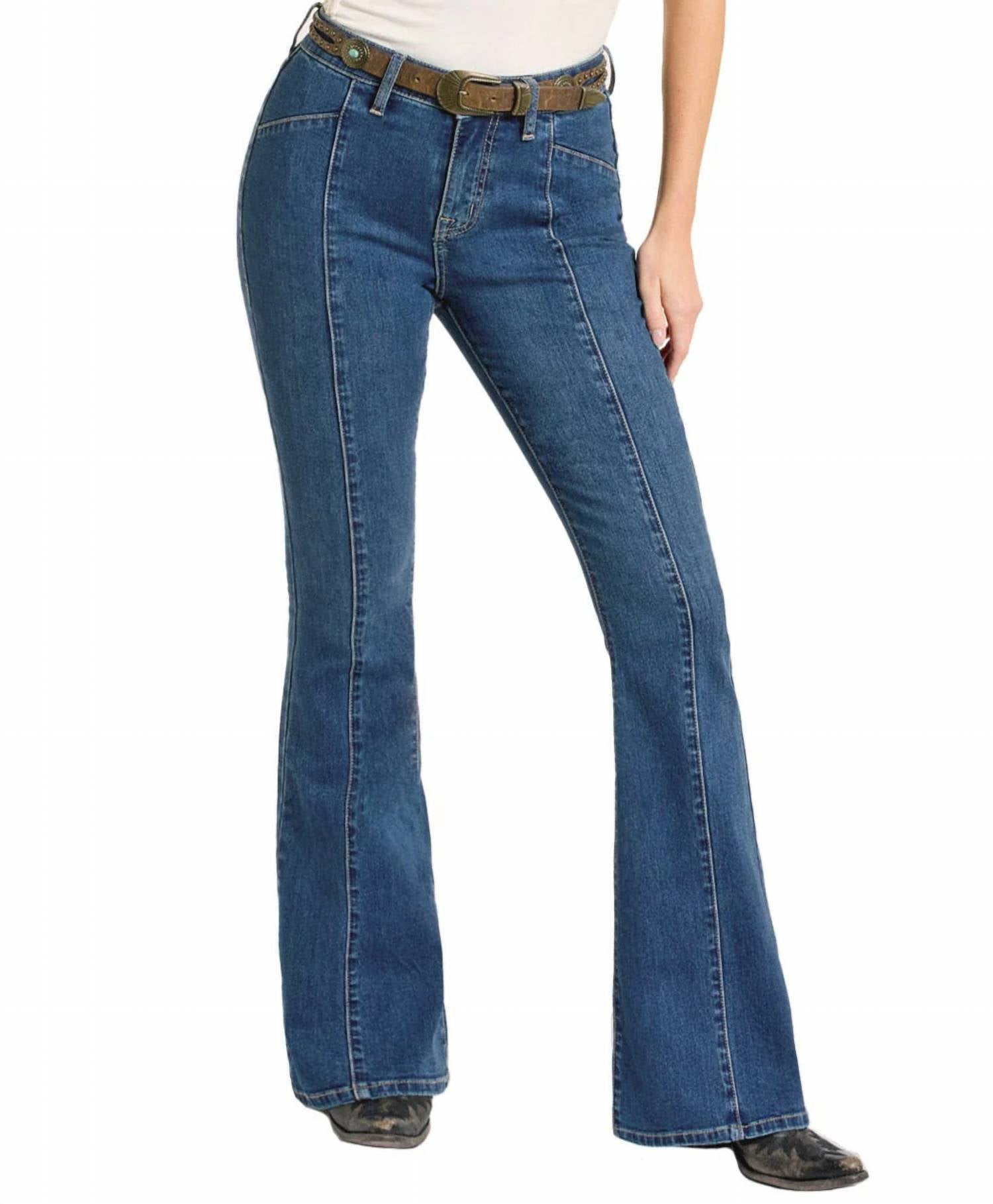 Rock & Roll Denim - Women's High Rise Flare Cowgirl Jeans