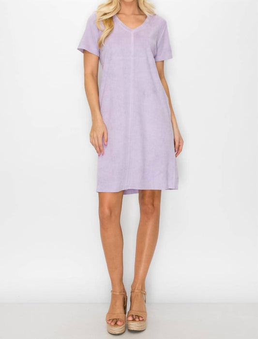 Joh - Suede V-neck No Pocket Dress
