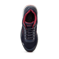 Gravity Defyer Men's Mighty Walk Shoe in blue red - men's shoe - detail view