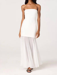 Astr - Lizet Strapless Sheer Overlay Maxi Dress
