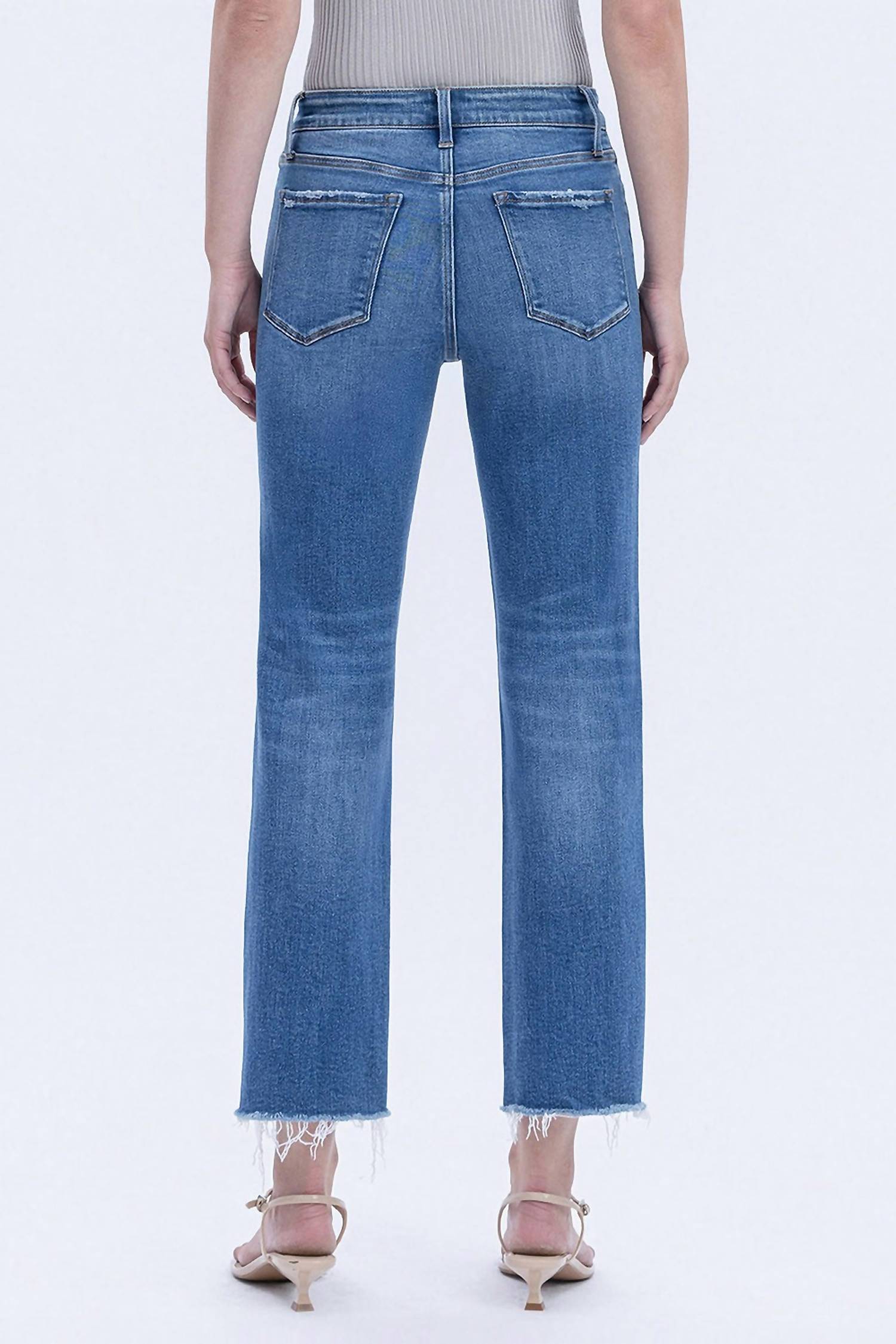 Lovervet - High Rise Crop Straight Leg Jeans