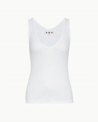 AMO Deeply Tank in white - women's tank top - view 4
