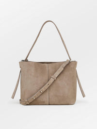 Beck Sondergaard Women’s Fraya Suede Small Tote Crossbody Bag in tan - women's bag