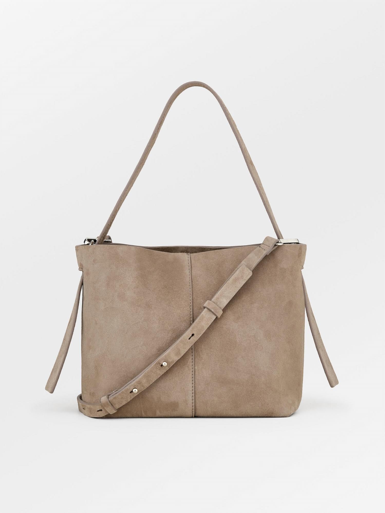 Beck Sondergaard Women’s Fraya Suede Small Tote Crossbody Bag in tan - women's bag