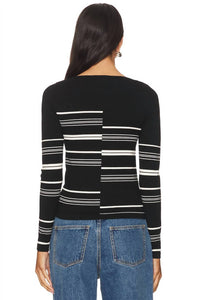 STEVE MADDEN Joanne Sweater in black multi - women's sweater - alternate view