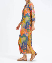 Bella Tu - Elise 3/4 Sleeve Caftan Dress