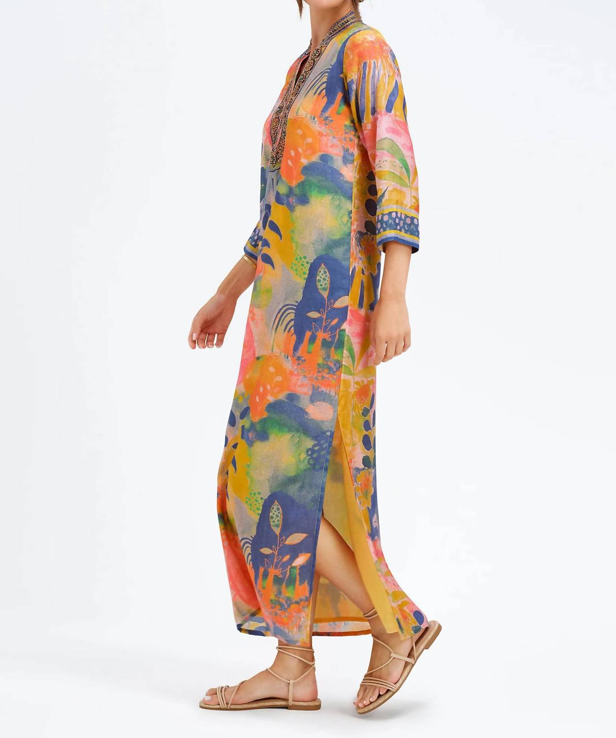 Bella Tu - Elise 3/4 Sleeve Caftan Dress