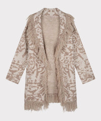 Esqualo - Brandy Animal Print Jacquard Cardigan