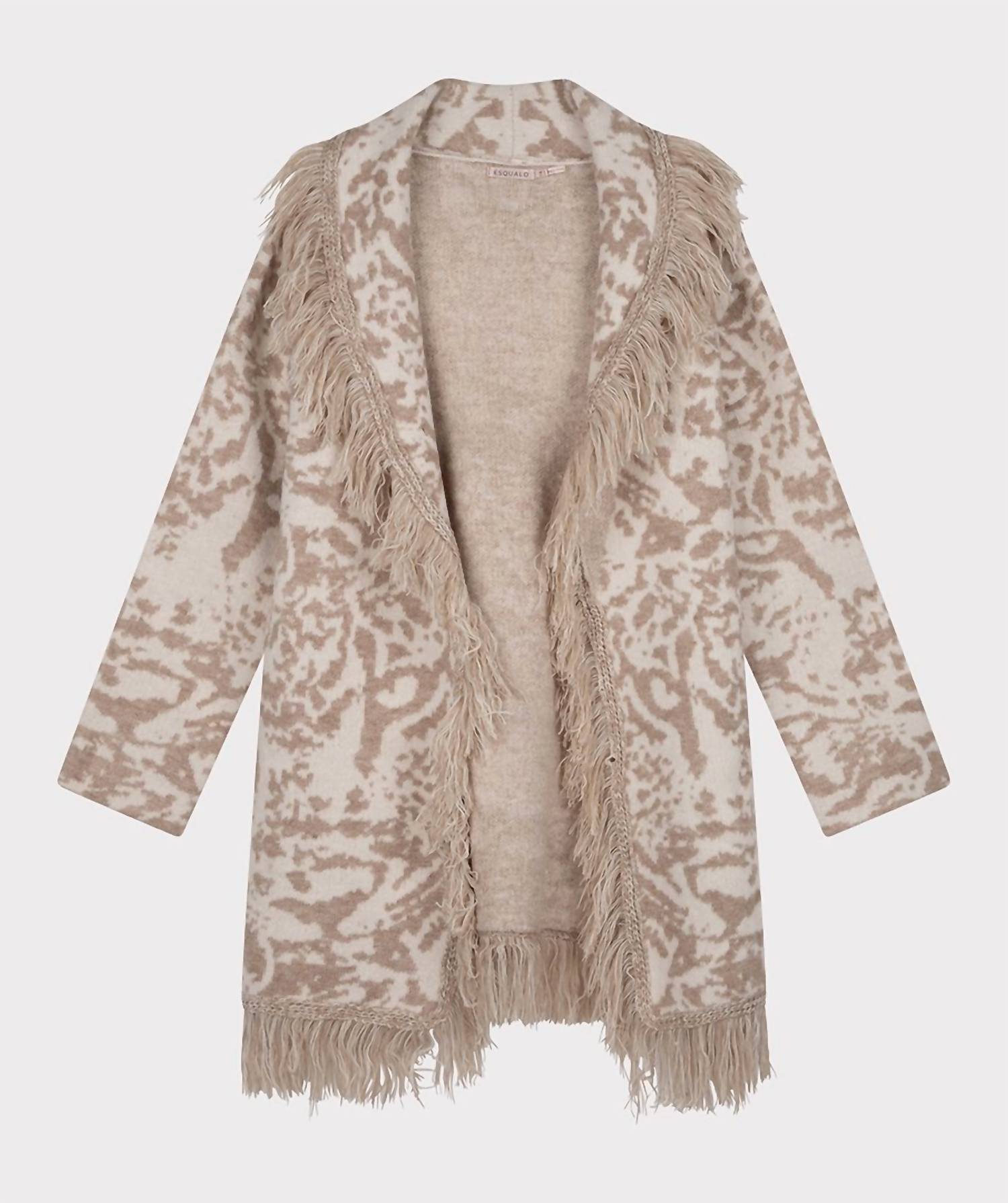 Esqualo - Brandy Animal Print Jacquard Cardigan