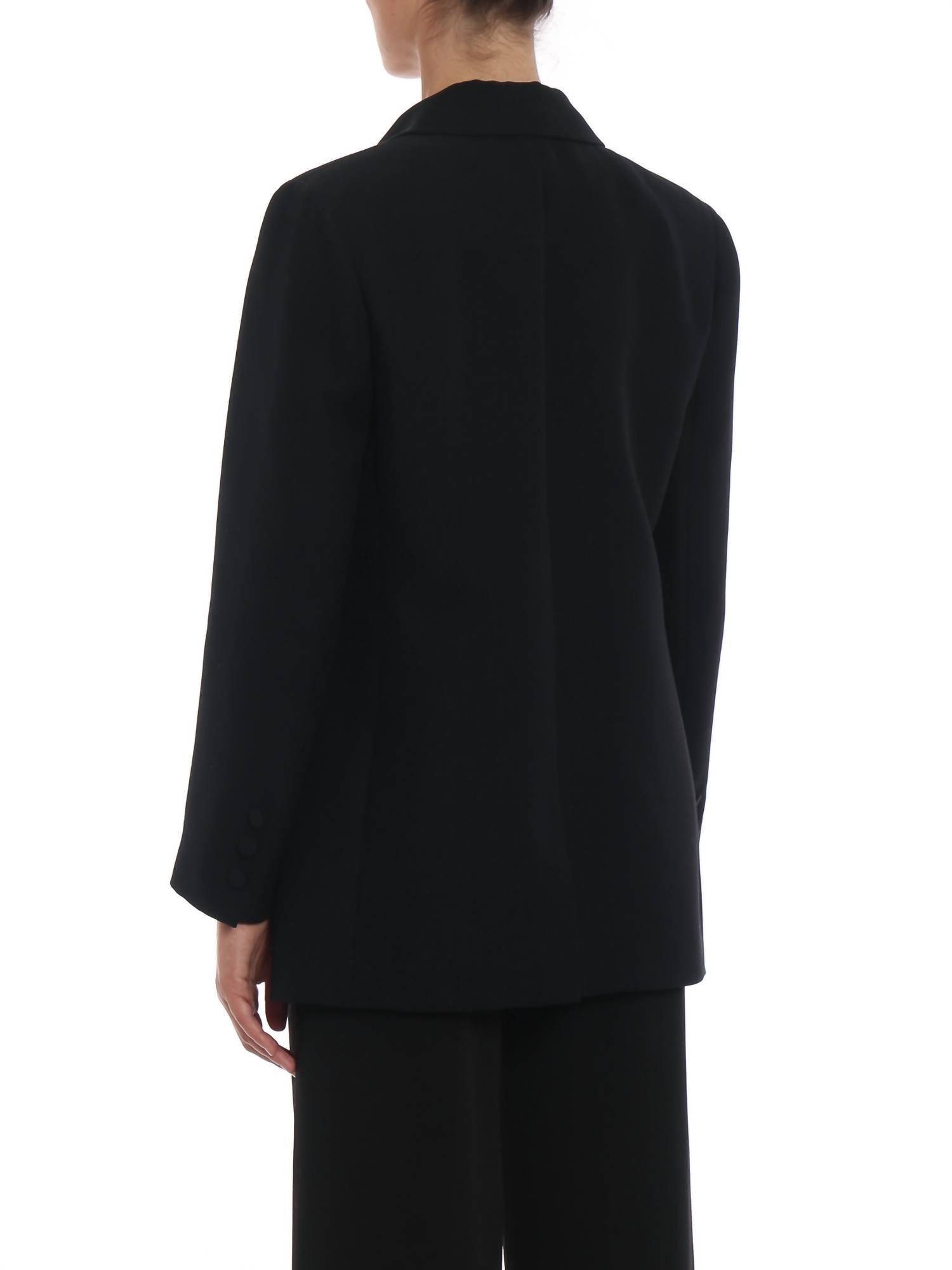 Valentino - Crepe Cady Open Front Tailored Blazer