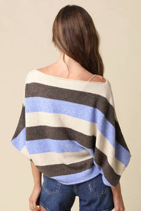 Olivaceous - Katie Stripe Dolman Knit Top
