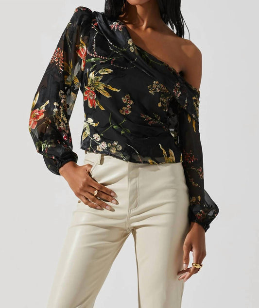 Astr - REIGN FLORAL OFF SHOULDER TOP