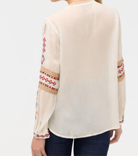Johnny Was PAULINA SHIRT in ecru - women's blouse - alternate view