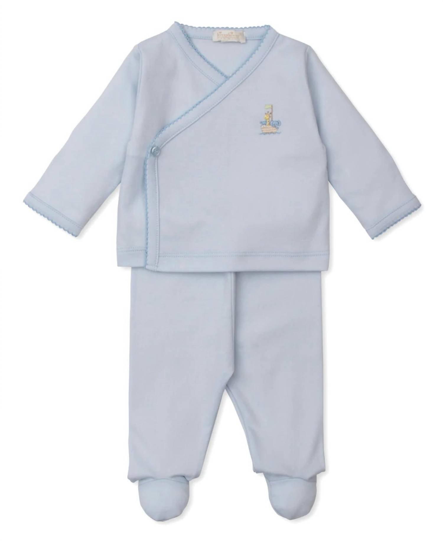 Kissy Kissy - Kid's Premier Noah's Ark Embroidered Tee & Pant Set