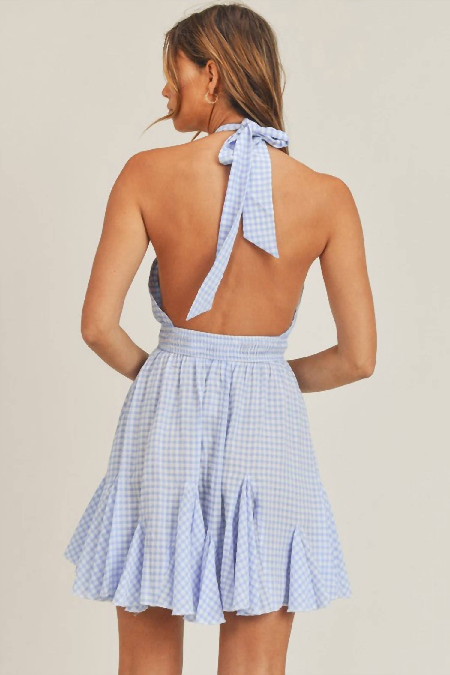 Mable - Halter Neck Mini Dress