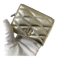Jimmy Choo - Women's Farone Metallic Leather Card Case Wallet