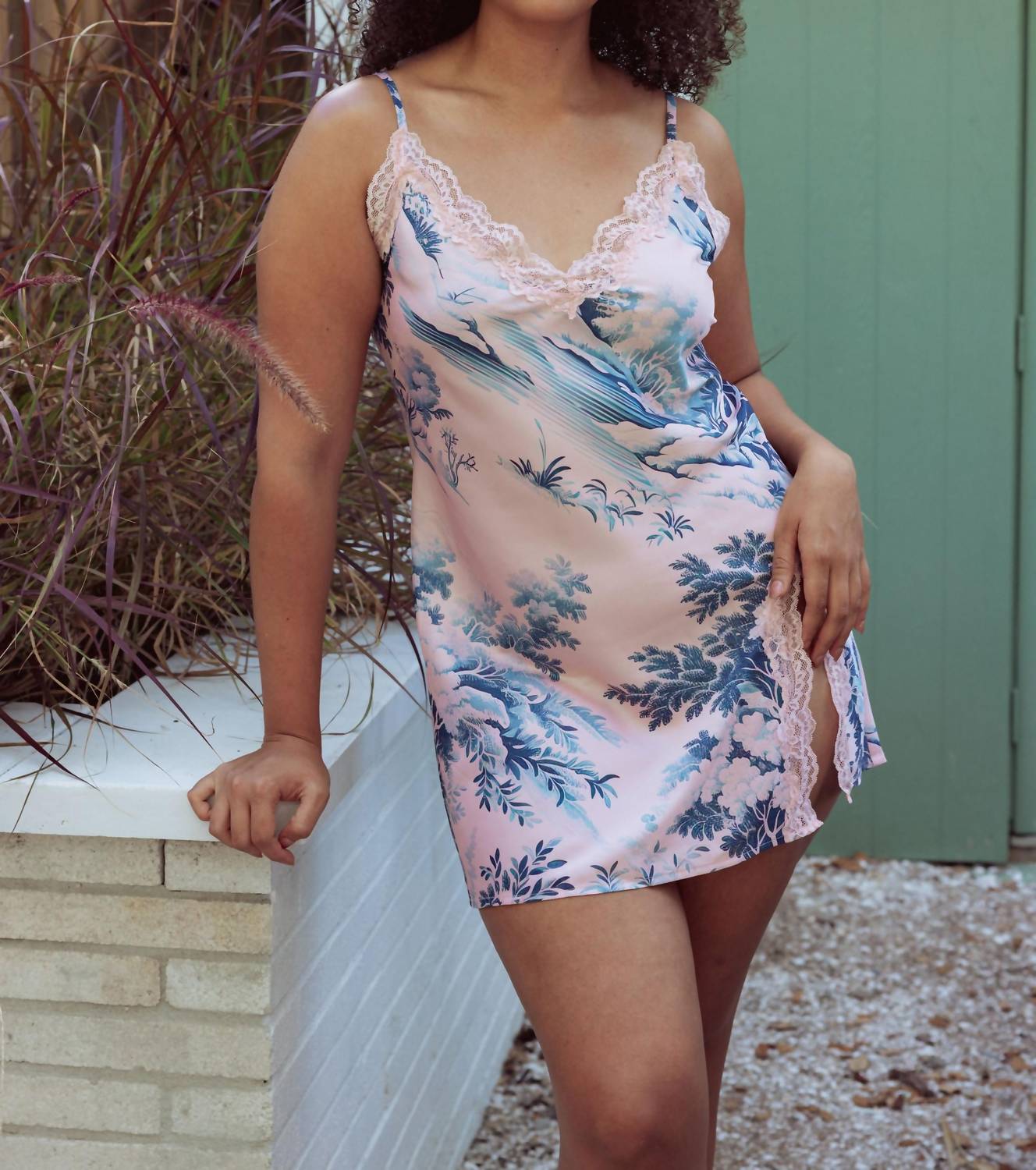 Kilo Brava Mini Slit Slip in spring toile - women's intimate