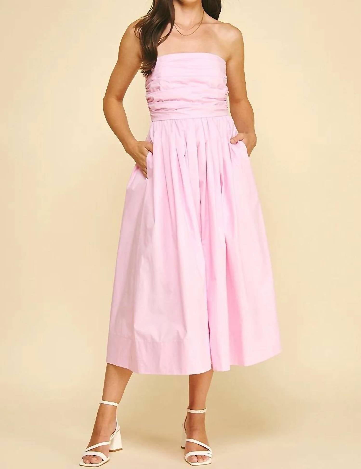 Pinch - Strapless Midi Dress