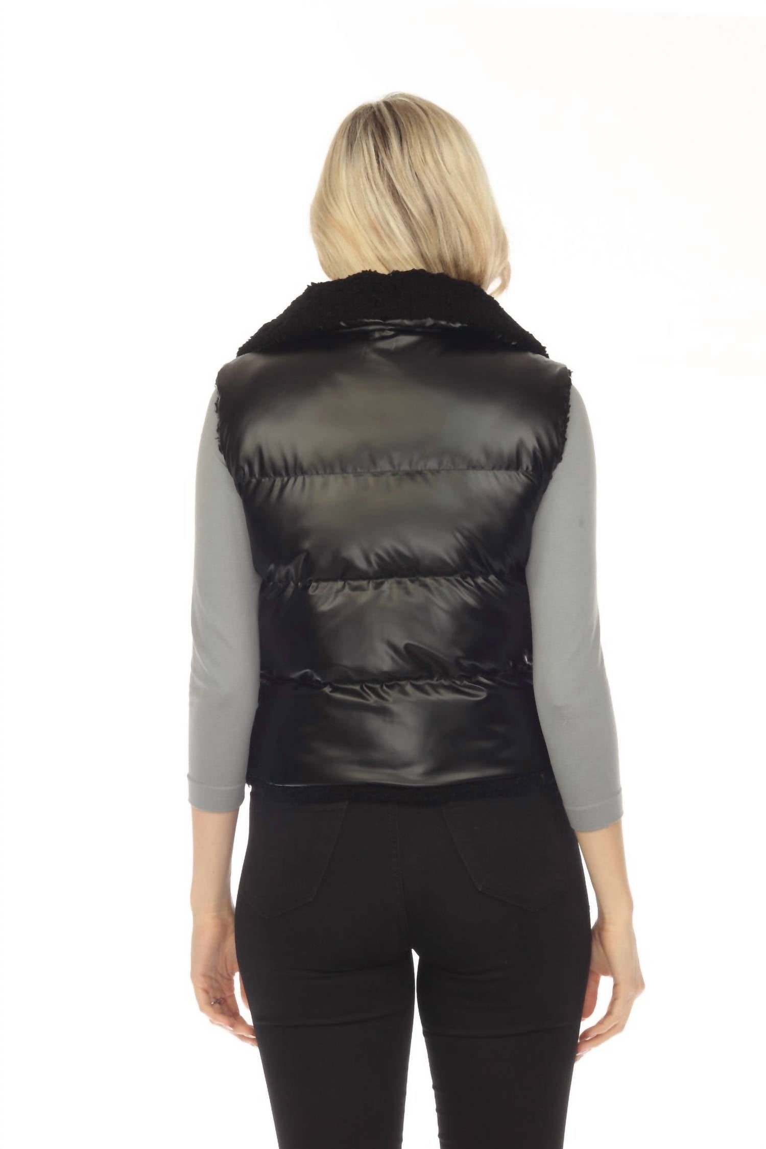 Belle Fare - Lodi Faux Shearling Reversible Vest