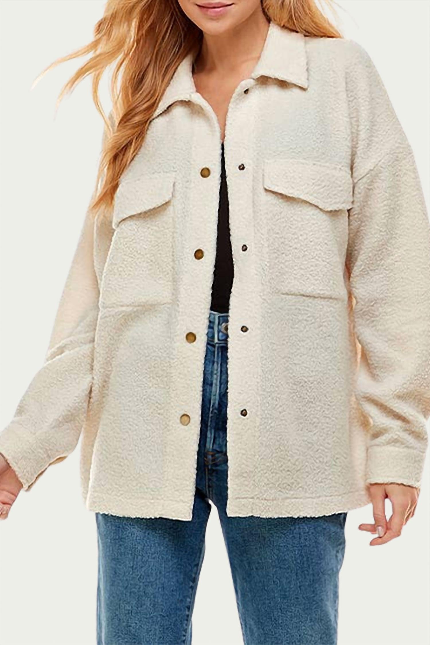 OVERSIZED FLEECE SHIRT JACKET
