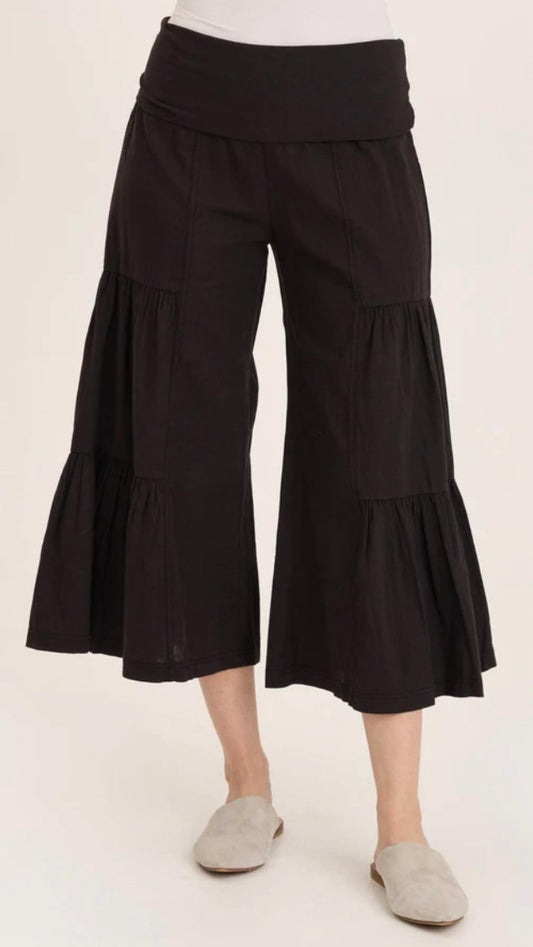Wearables - Linen Side Tier Wide Leg Palazzo Pants