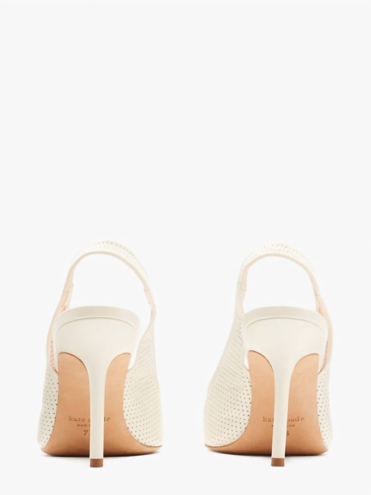 Kate Spade Women's Veronica High Heel Slingback Pumps in parchment - women's heels - view 4