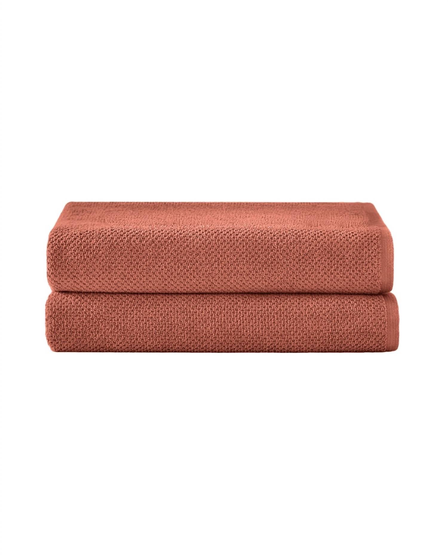Under The Canopy - Textured Organic 2 Piece Bath Towel Set