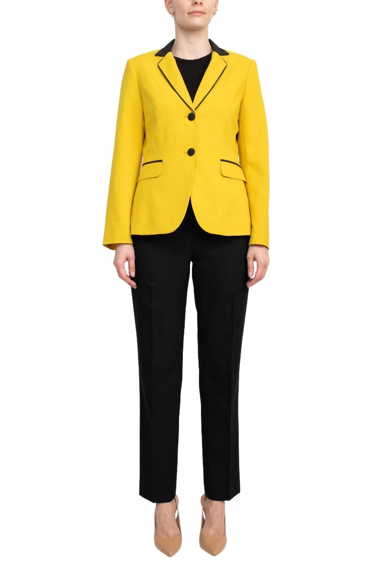 Emily... - Notched Collar Two-piece Set
