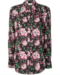 Magda Butrym - Floral Print Button Down Silk Blouse