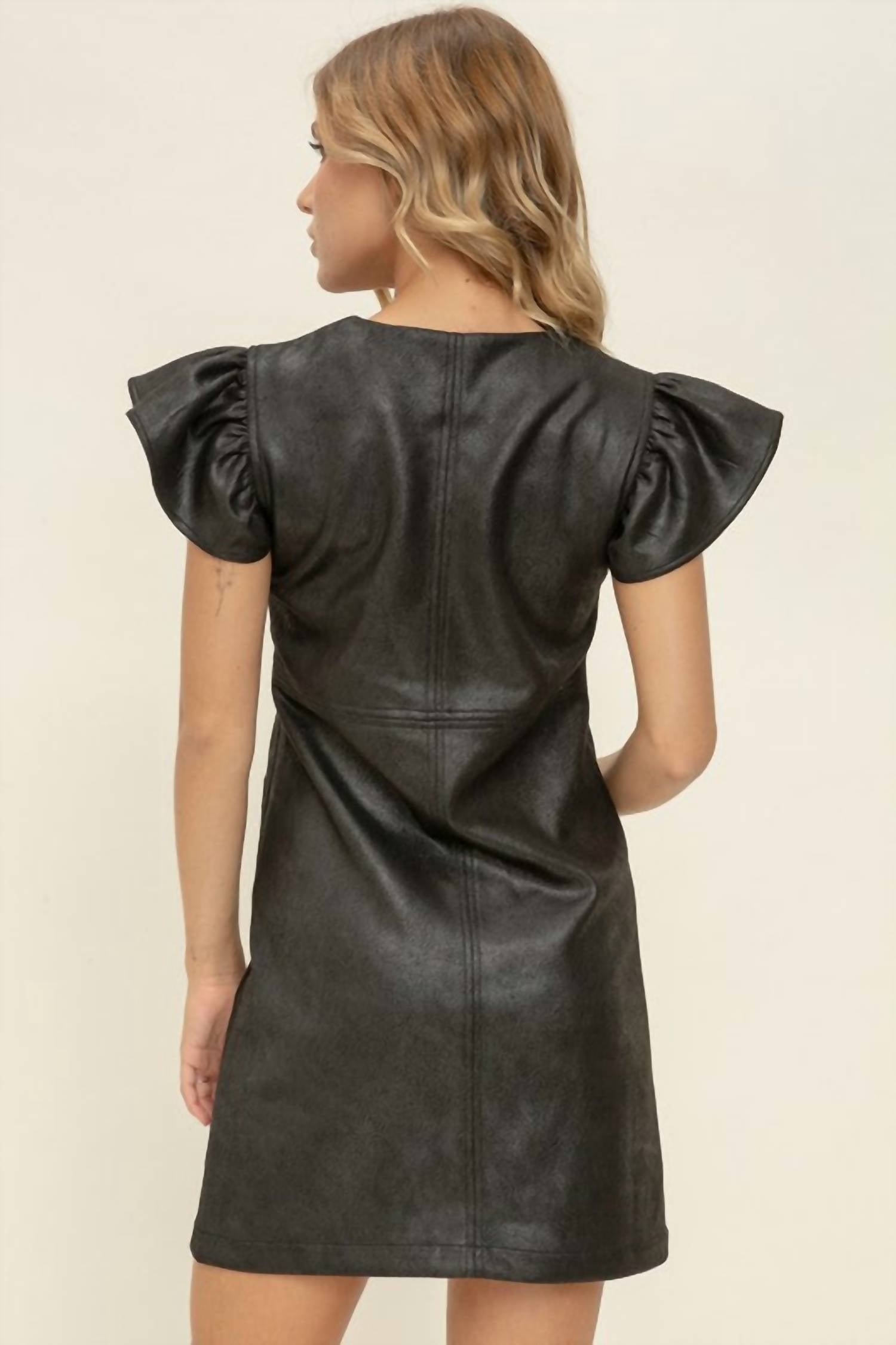 Voy - Faux Leather Mini Dress