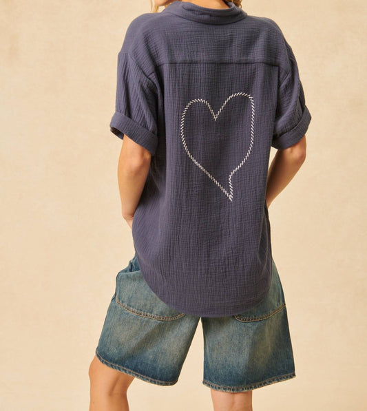 John + Jenn - Felix Heart Button Down Top