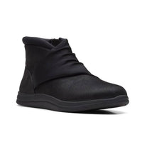 Clarks Women's Breeze Dusk Ankle Boot in black textile - women's shoe