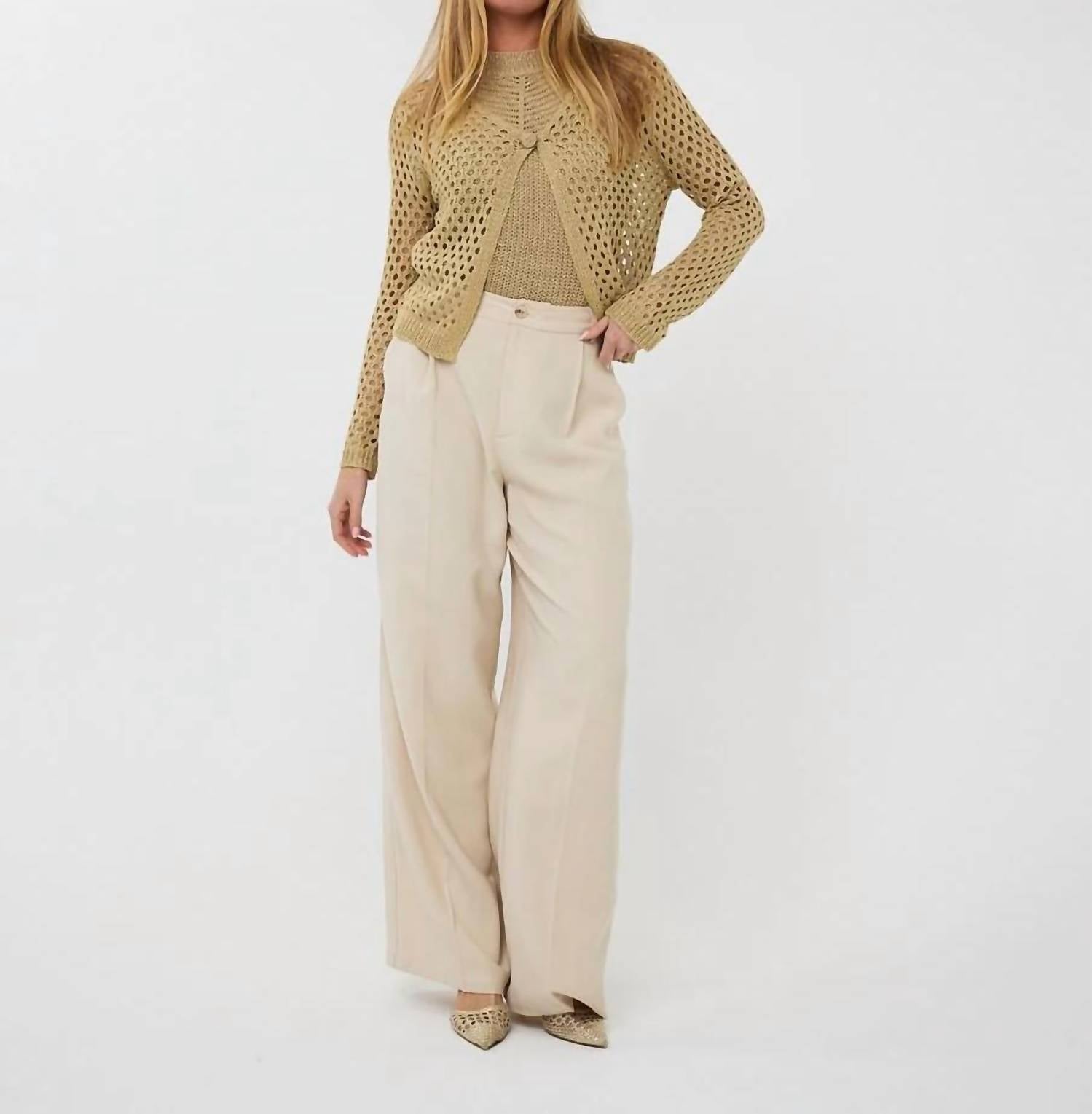 Esqualo - Cira Button Lurex Cardigan