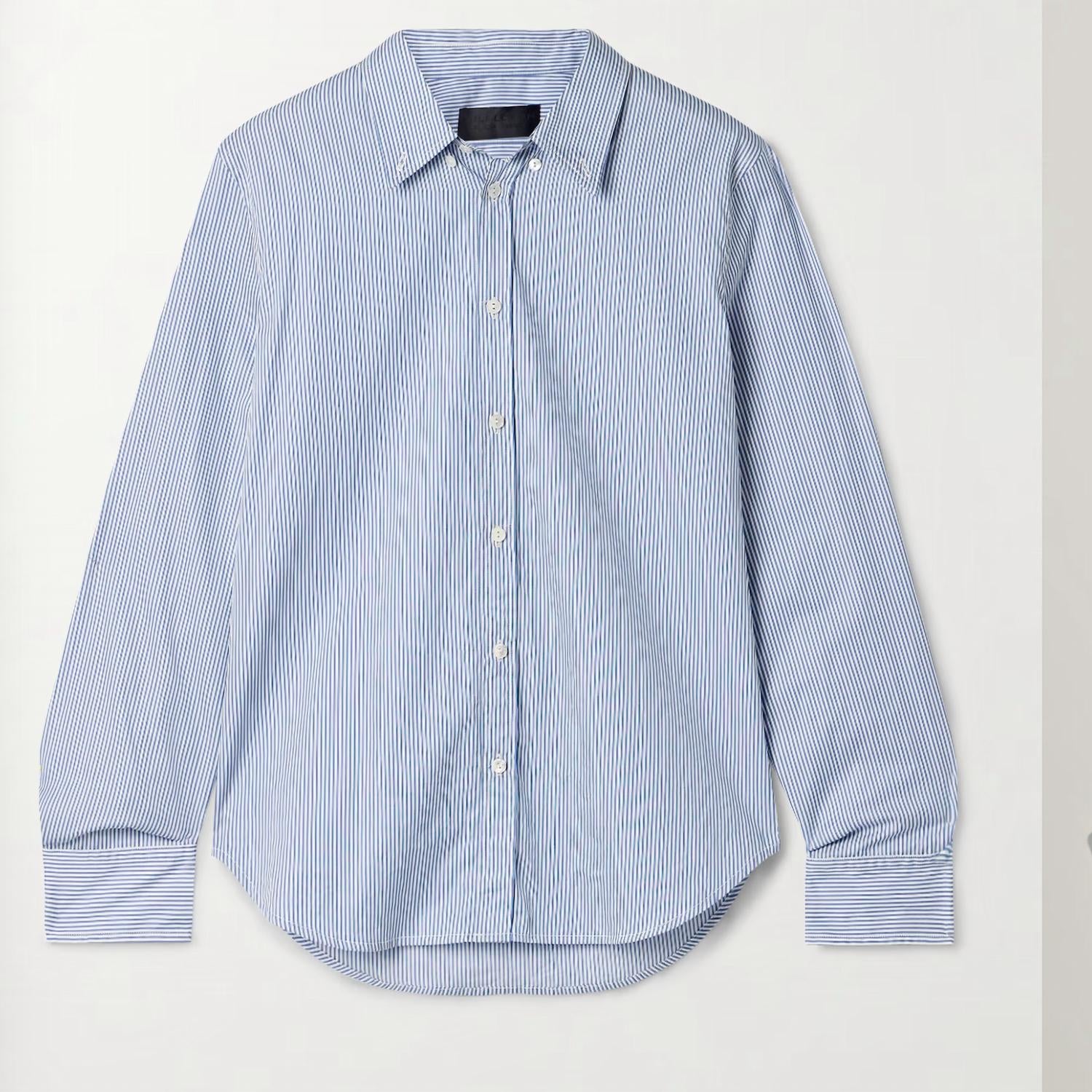 Nili Lotan - Dyllan Shrunken Striped Cotton Poplin Shirt