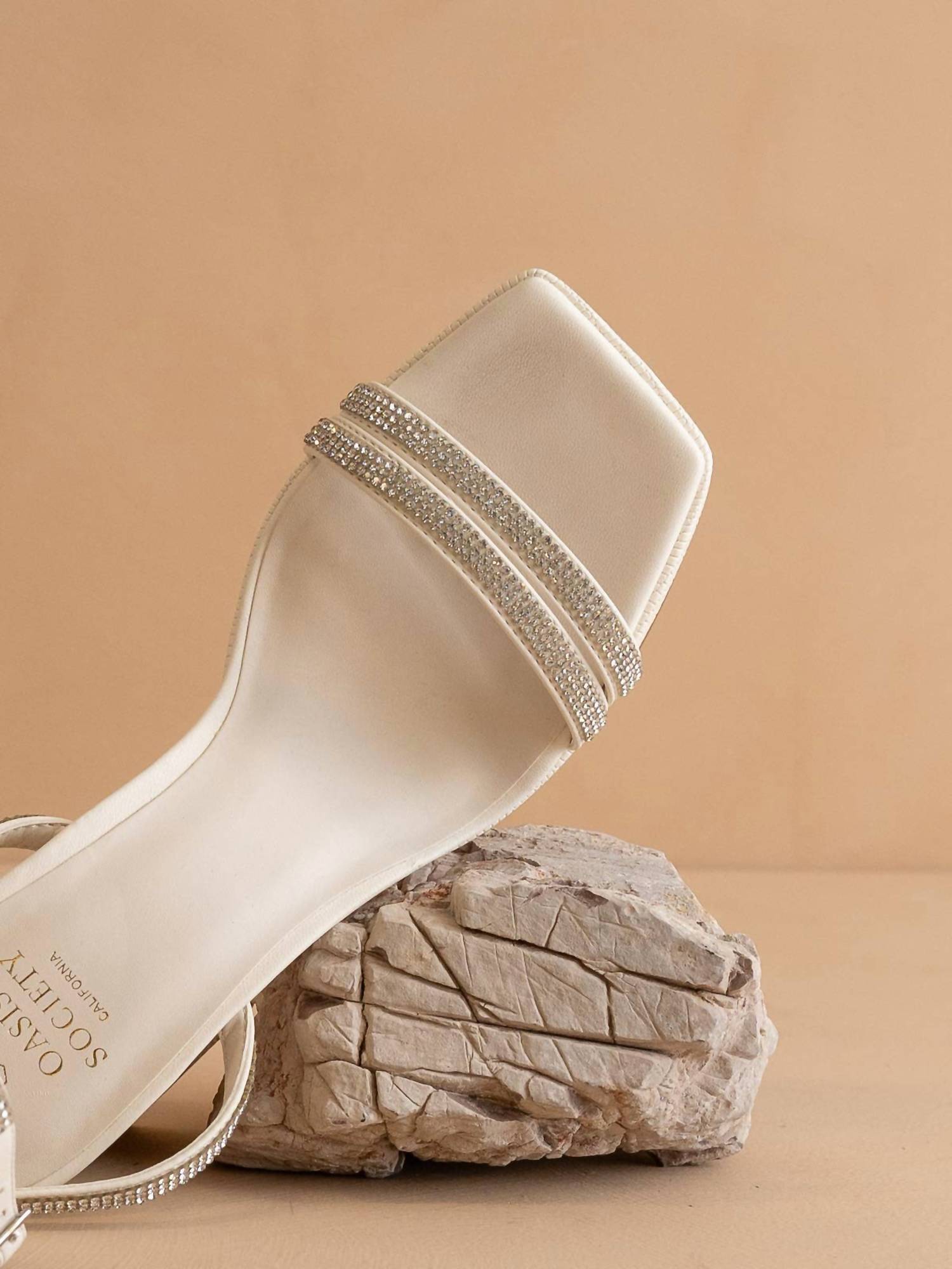 Oasis Society - Women's Suva Rhinestone And Reptile Print Strappy Heels