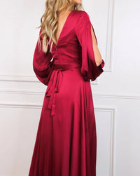 Cinderella Divine - Scarlett Long Sleeve Slit Formal Dress