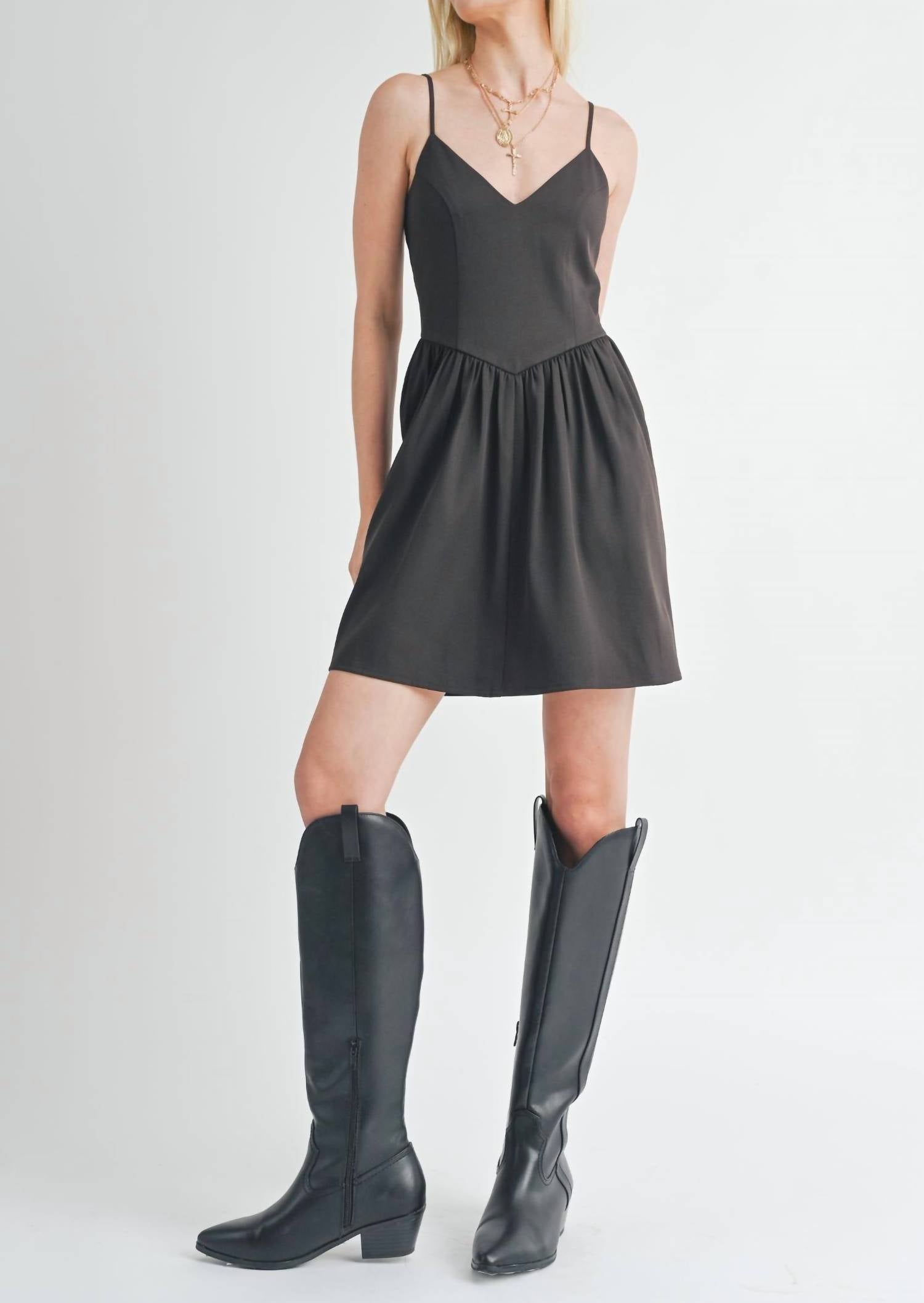 Sage The Label - Lend Love Corset Seam Flare Mini Dress