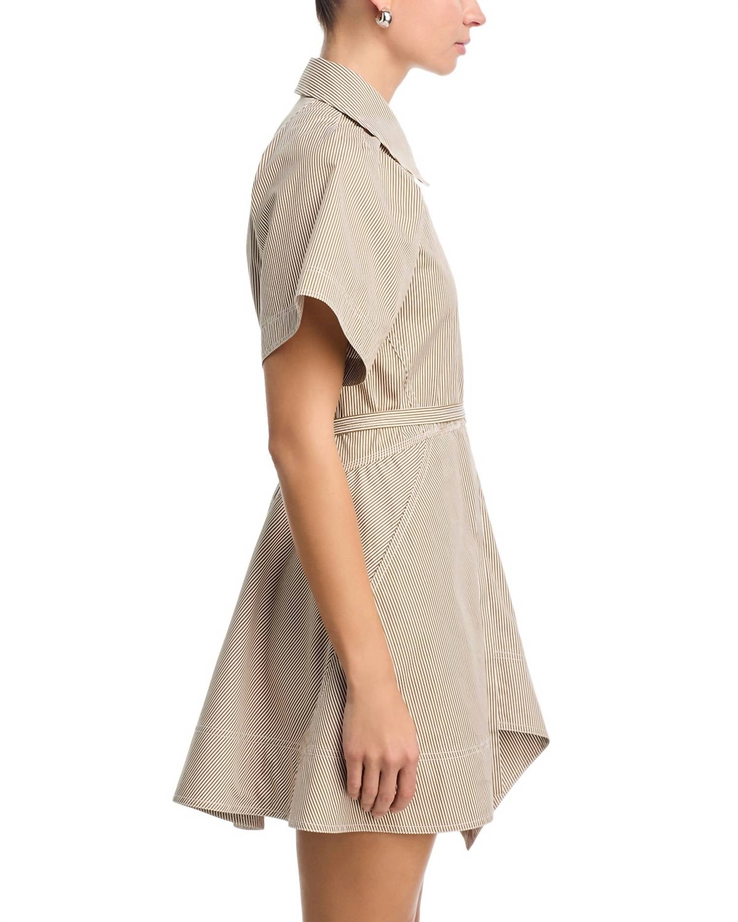 A.L.C. Julie Dress in pearl aged bronze - women's dress - alternate view