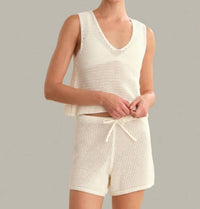 525 America - Rosa V-Neck Pointelle Mesh Tank
