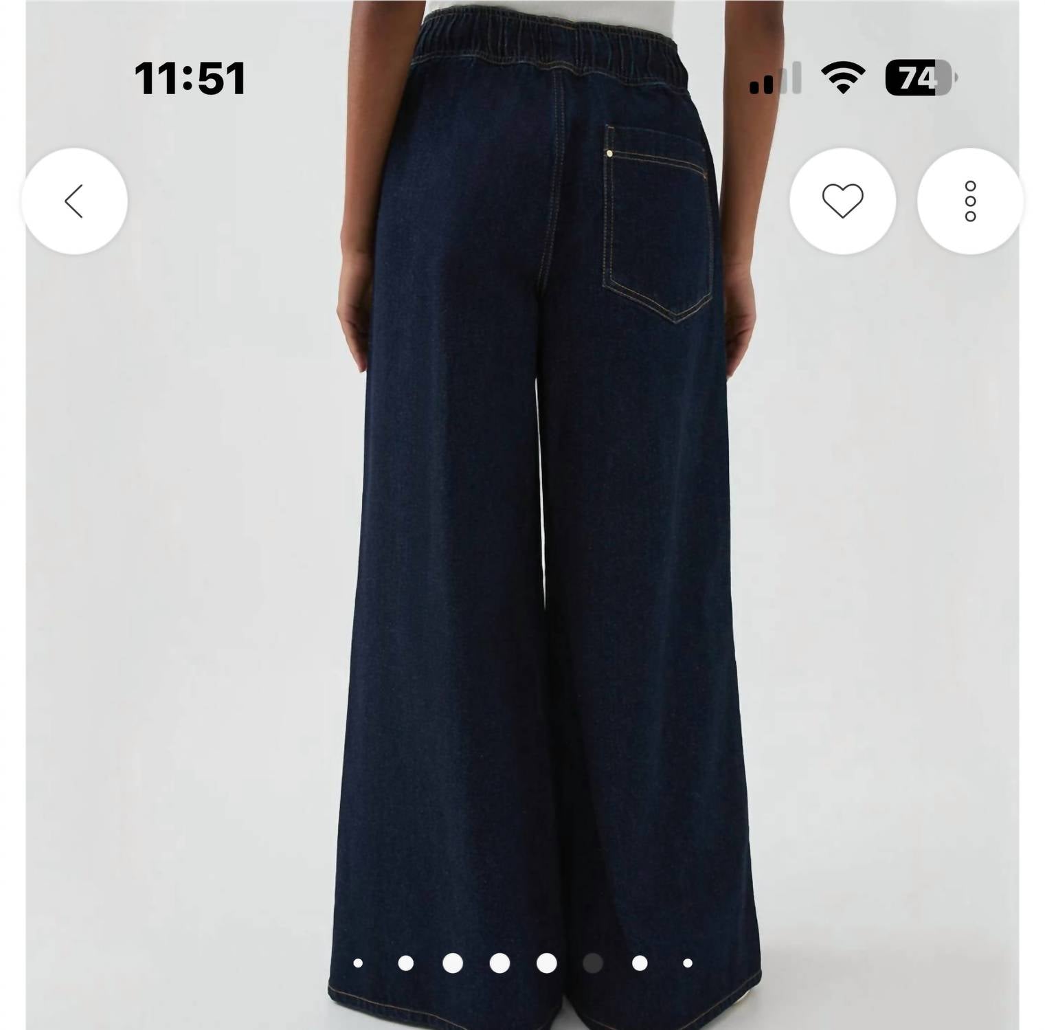 Rosa Clothing - Classic Drawstring Wide Jeans