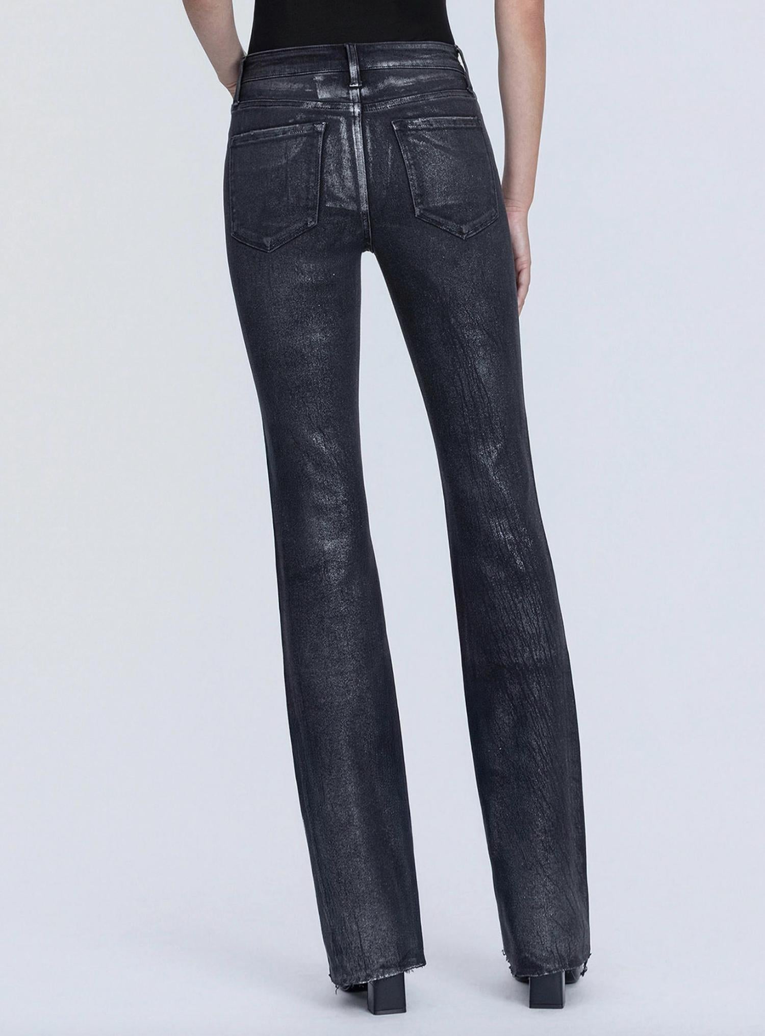 Flying Monkey - Metallic Coated Bootcut Jeans