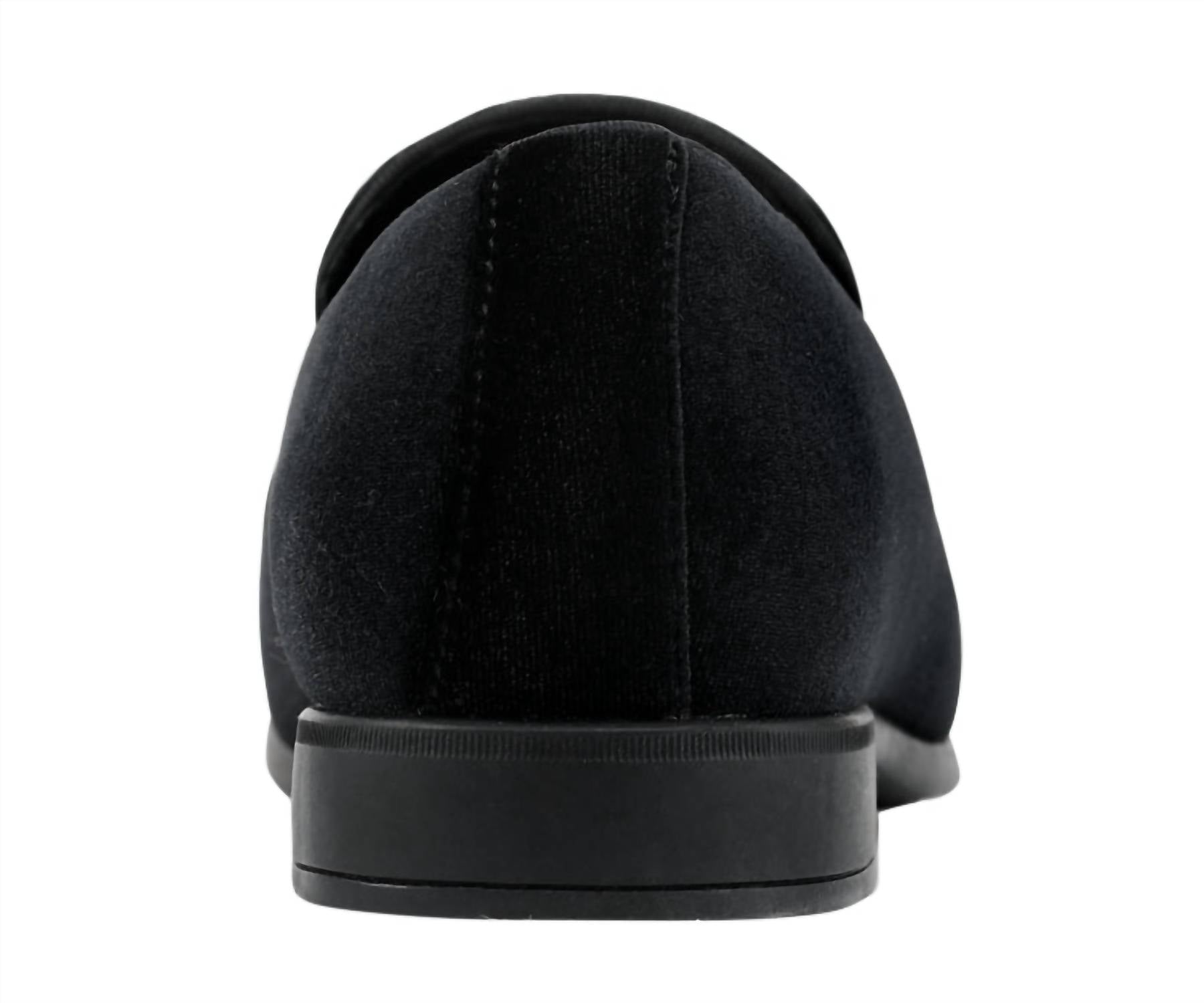 Amali Men's Brad Velvet Loafer in black - men's loafer - alternate view
