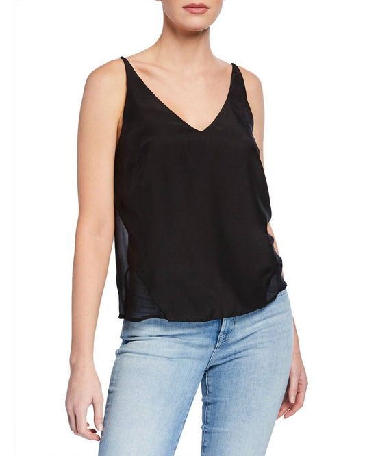 J Brand - Lucy Silk Adjustable Straps Velvet Cami Tank Top