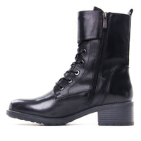 Regarde Le Ciel Women's Emily Moto Boots in delice black silver - women's shoe - alternate view